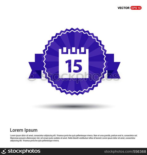 calendar icon - Purple Ribbon banner