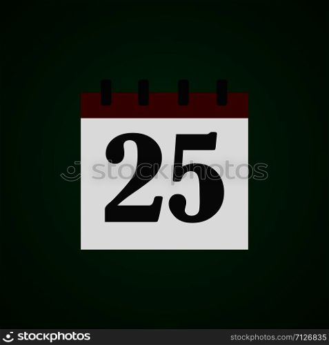 Calendar icon sign isolated on background. Vector