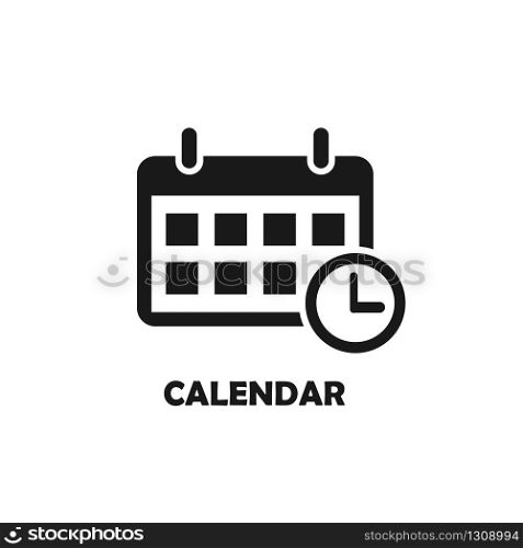 Calendar icon. Simple vector illustration on white background. EPS 10