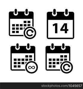Calendar icon vector design template