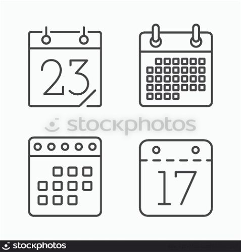 Calendar Line Icons