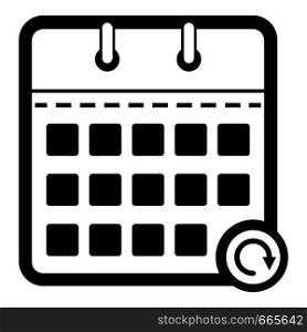 Calendar mobile icon. Simple illustration of calendar mobile vector icon for web. Calendar mobile icon, simple black style
