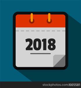 Calendar new year icon. Flat illustration of calendar new year vector icon for web. Calendar new year icon, flat style