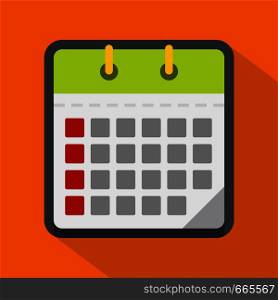 Calendar office icon. Flat illustration of calendar office vector icon for web. Calendar office icon, flat style
