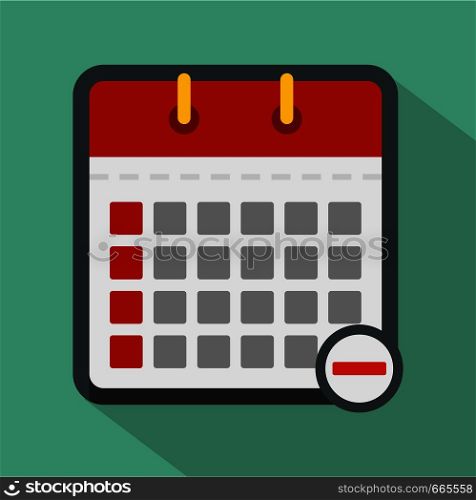 Calendar page icon. Flat illustration of calendar page vector icon for web. Calendar page icon, flat style