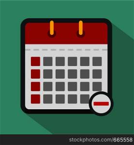 Calendar page icon. Flat illustration of calendar page vector icon for web. Calendar page icon, flat style