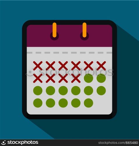 Calendar plan icon. Flat illustration of calendar plan vector icon for web. Calendar plan icon, flat style
