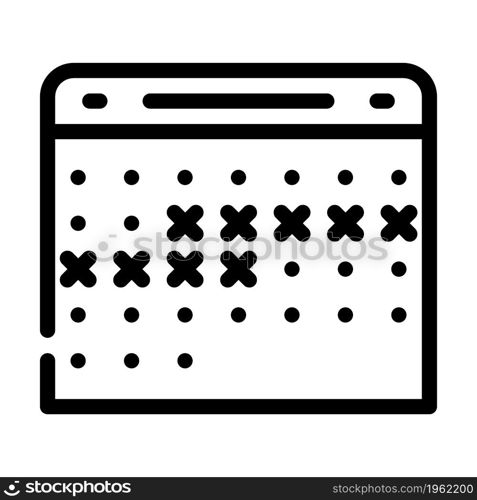 calendar planning line icon vector. calendar planning sign. isolated contour symbol black illustration. calendar planning line icon vector illustration