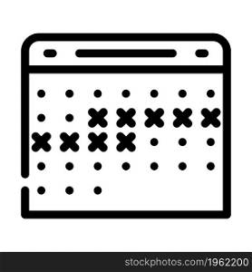 calendar planning line icon vector. calendar planning sign. isolated contour symbol black illustration. calendar planning line icon vector illustration