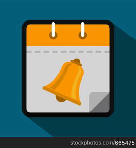 Calendar school icon. Flat illustration of calendar school vector icon for web. Calendar school icon, flat style