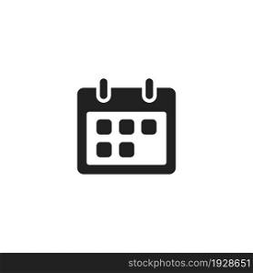 Calendar, simple icon. Month isolated symbol concept in vector flat style.