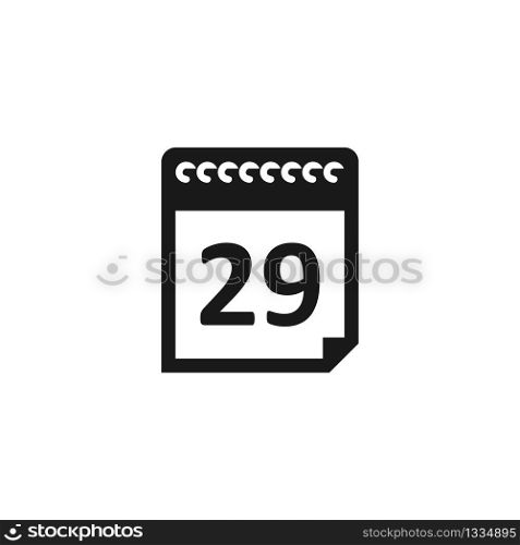 Calendar symbol icon with number 29. Vector EPS 10