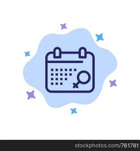 Calendar, Symbol, Plan Blue Icon on Abstract Cloud Background