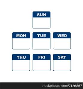 Calendar week planner with notes. Calendar week planner