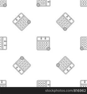 Calendar with plus pattern seamless vector repeat geometric for any web design. Calendar with plus pattern seamless vector