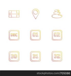 calender , months , cosmetics , household , year , dates , countinng , washroom , items ,icon, vector, design, flat, collection, style, creative, icons