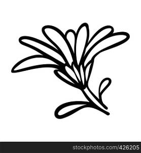 Calendula flower icon. Simple illustration of calendula flower vector icon for web design isolated on white background. Calendula flower icon, simple style