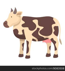 Calf cow icon cartoon vector. Cattle animal. Farm dairy. Calf cow icon cartoon vector. Cattle animal