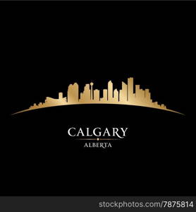 Calgary Alberta Canada city skyline silhouette. Vector illustration