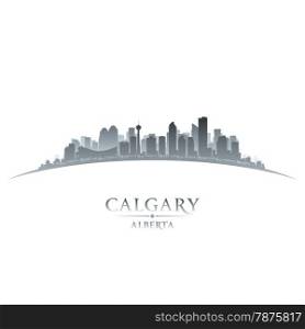 Calgary Alberta Canada city skyline silhouette. Vector illustration