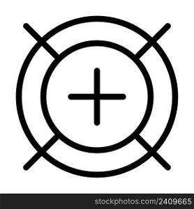 Calibration icon circle ring with crosses for alignment fine adjustment calibration, stock illustration