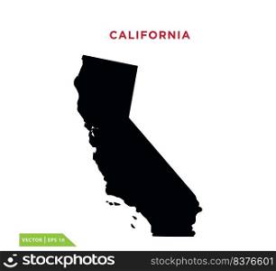California map icon vector design template
