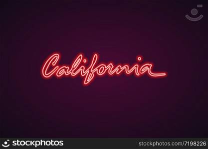 california neon icon summer concept stock vector illustration