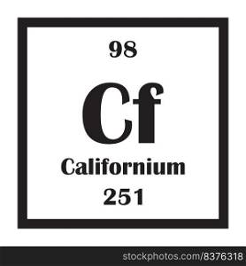 californium chemical element icon vector illustration design