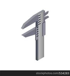 Calipers icon in isometric 3d style on a white background. Calipers icon, isometric 3d style
