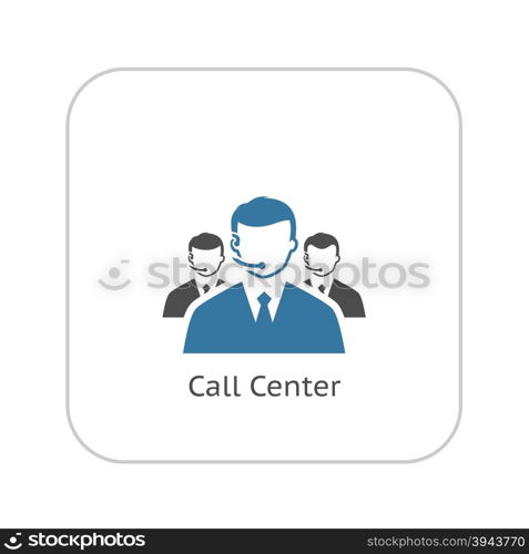 Call Center Icon. Flat Design.. Call Center Icon. Flat Design. Business Concept. Isolated Illustration.
