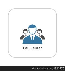 Call Center Icon. Flat Design.. Call Center Icon. Flat Design. Business Concept. Isolated Illustration.