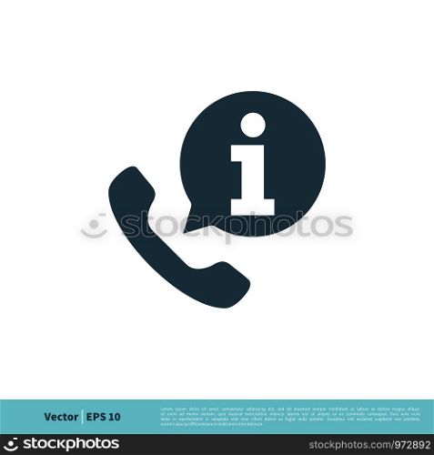 Call Center Information Icon Vector Logo Template Illustration Design. Vector EPS 10.