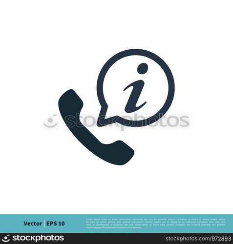 Call Center Information Icon Vector Logo Template Illustration Design. Vector EPS 10.