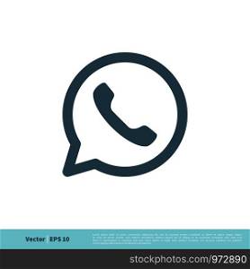 Call Center Phone and Bubble Speech Illustration Design. Vector EPS 10.