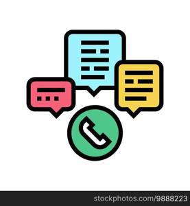 call center support color icon vector. call center support sign. isolated symbol illustration. call center support color icon vector illustration