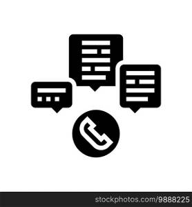 call center support glyph icon vector. call center support sign. isolated contour symbol black illustration. call center support glyph icon vector illustration