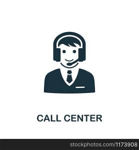 Call Center vector icon illustration. Creative sign from icons collection. Filled flat Call Center icon for computer and mobile. Symbol, logo vector graphics.. Call Center vector icon symbol. Creative sign from icons collection. Filled flat Call Center icon for computer and mobile