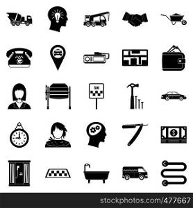 Call centre icons set. Simple set of 25 call centre vector icons for web isolated on white background. Call centre icons set, simple style