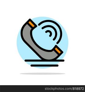Call, Communication, Phone, Services Abstract Circle Background Flat color Icon