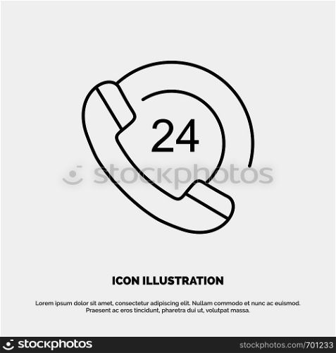 Call, Communication, Phone, Support Line Icon Vector