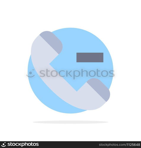 Call, Contact, Delete Abstract Circle Background Flat color Icon