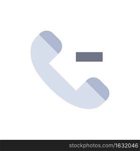 Call, Contact, Delete  Flat Color Icon. Vector icon banner Template