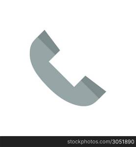 Call, Contact, Phone, Telephone Flat Color Icon. Vector icon banner Template