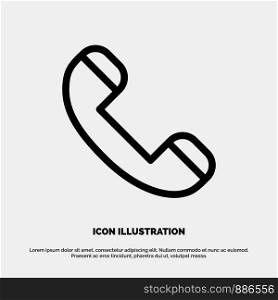 Call, Contact, Phone, Telephone Line Icon Vector
