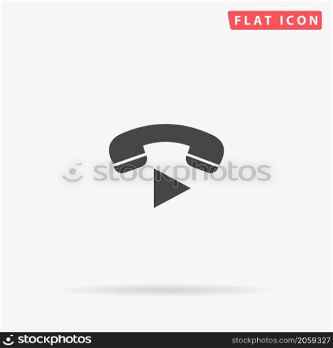 Call Continue flat vector icon. Hand drawn style design illustrations.. Call Continue flat vector icon