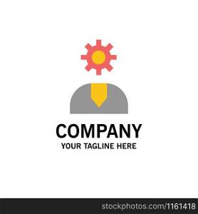 Call, Customer, Help, Service, Support Business Logo Template. Flat Color