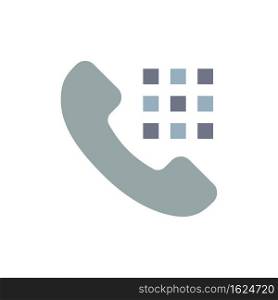 Call, Dial, Phone, Keys  Flat Color Icon. Vector icon banner Template