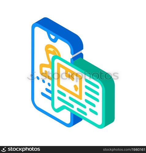 call for parcel isometric icon vector. call for parcel sign. isolated symbol illustration. call for parcel isometric icon vector illustration