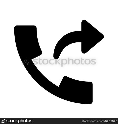 call forward, icon on isolated background