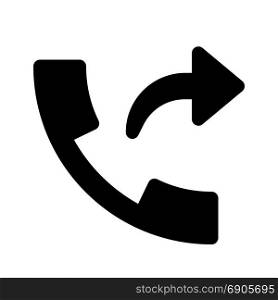 call forward, icon on isolated background